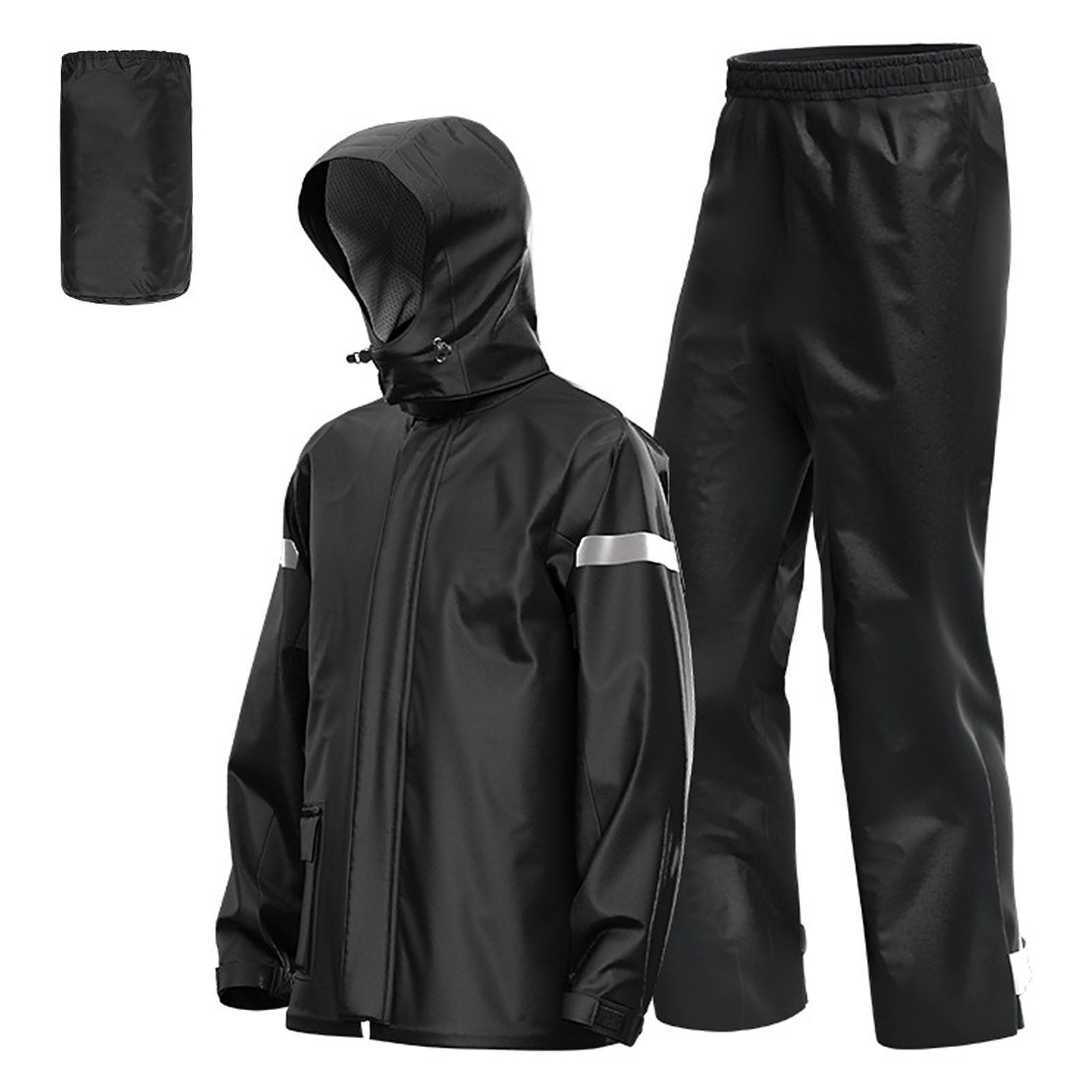 Motorcycle Gear Full Suit - ชุดกันฝนสำหรับผู้ชาย ขี่มอเตอร์ไซค์ แบบสะท้อนแสง กันน้ำ เสื้อแจ็คเก็ตและกางเกง สำหรับขี่จักรยาน