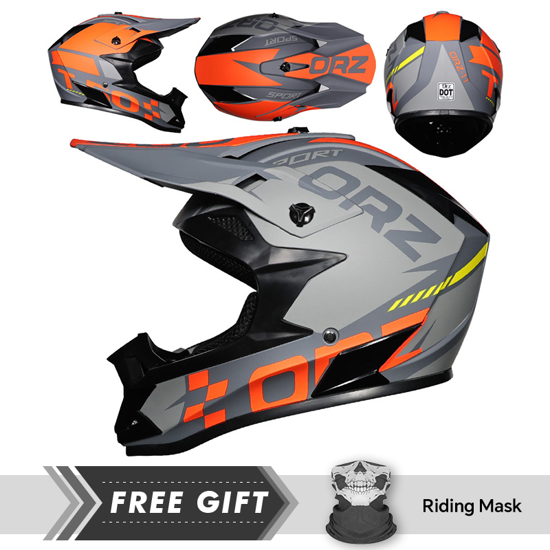 Motorcycle Gear In Store - หมวกกันน็อคทางวิบาก Helm Motor Trail ปิดตาหมวกกันน็อคมอเตอร์ไซค์หัวเข็มขัดปลดง่ายสวมใส่สบายระบายอากาศ