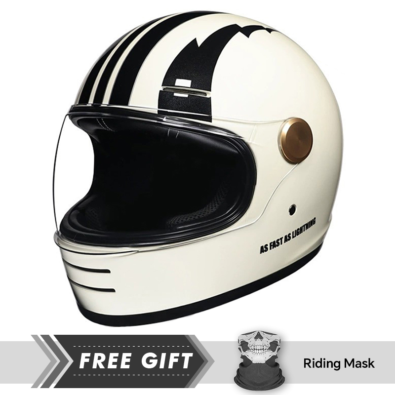 Motorcycle Gear In Store - หมวกกันน็อคมอเตอร์ไซค์หนังเต็มหน้าสําหรับผู้ชายผู้หญิงพร้อมเลนส์ใส DOT ได้รับการอนุมัติความสามารถจากถนนวัสดุ ABS เพิ่มความปลอดภัย