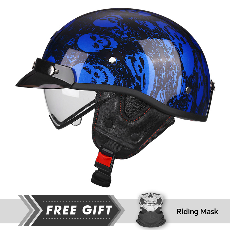 ผู้ชายผู้หญิง Retro ครึ่งหน้าห - Motorcycle Gear In Store บทวิจารณ์และราคา