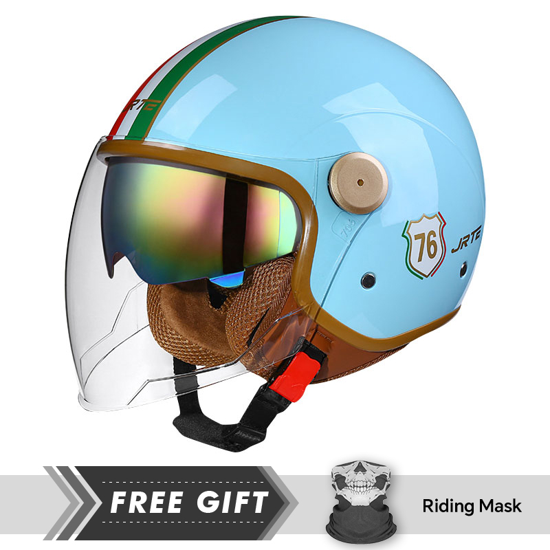 สินค้าใหม่คลาสสิกสีฟ้าเปิดหน้า - Motorcycle Gear In Store บทวิจารณ์และราคา