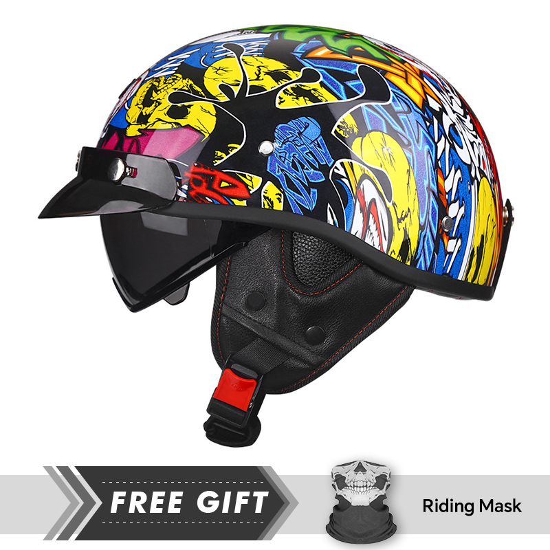 หมวกกันน็อคครึ่งรถจักรยานยนต์  - Motorcycle Gear In Store บทวิจารณ์และราคา