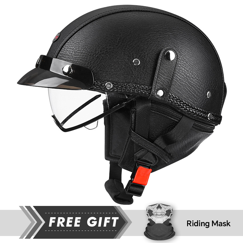 ผู้ชาย Retro รถจักรยานยนต์หมวก - Motorcycle Gear In Store บทวิจารณ์และราคา