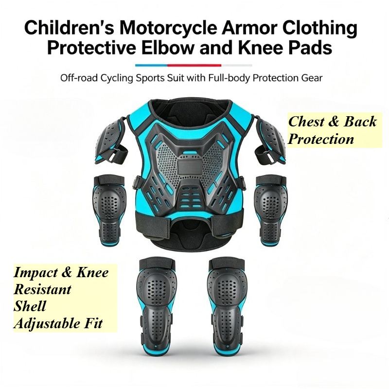ชุดเกราะป้องกันสำหรับเด็กสำหรั - Motorcycle Gear Full Suit บทวิจารณ์และราคา